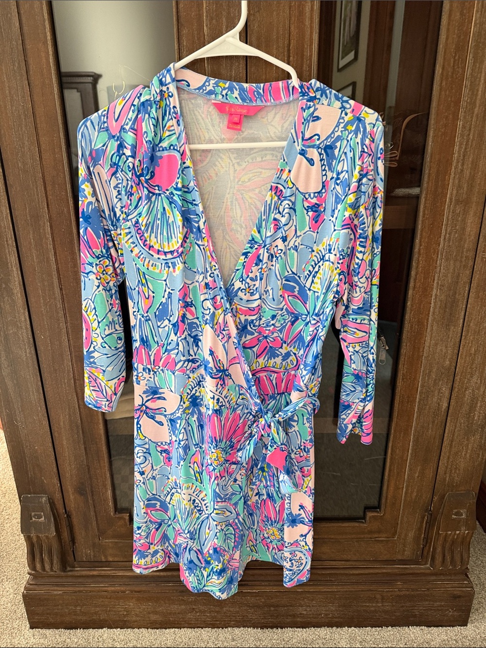 Lilly Pulitzer Blue Pink Floral Romper